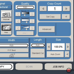 KIP工程复印机校准屏幕方法